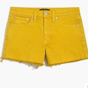 J. Crew High Rise Garment Dyed Cutoff Shorts